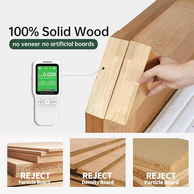 100% Solid Oak Wood Coffee Table for Living Room, 2-Tier Small Table with Storage Shelf, Mid Century Modern Coffee Tables (Walnut, 31.49“ x 22.05” x 17.32“)