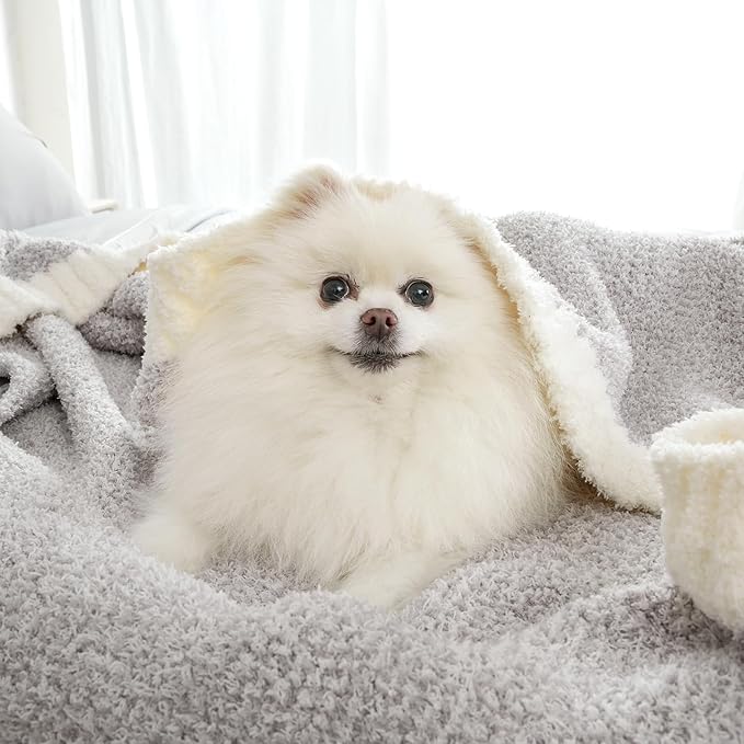 Snuggle Sac Oversized Bedding Blanket Grey Color Twin XL, Super Soft Warm Blankets for Bed, Living Room, Luxurious Microfiber Blanket Dupes, Heather Grey, 66x90 inches