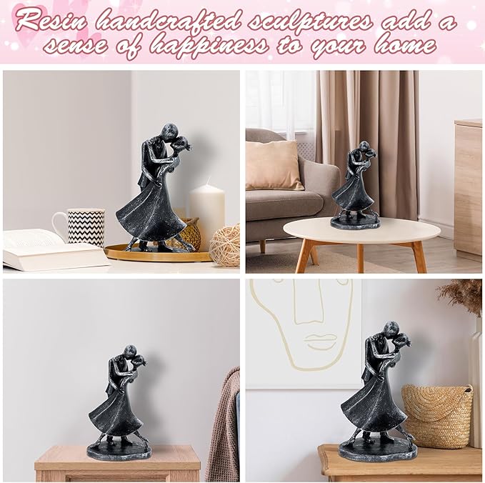 Anniversary Wedding Gifts, Love Ornament for Couple, Romantic Couple Sculptures, Abstract Resin Statues for Home Decor, Valentines Statues Decor for Desk Office, Valentines Gifts for Women Wife