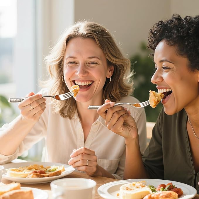 Kingstone Hammered Silverware Set, 10-Piece Flatware Set for 2, 18/10 Stainless Steel Heavy Duty Cutlery Set, Mirror Polished Utensil Sets for Home, Restaurant, wedding, Dishwasher Safe