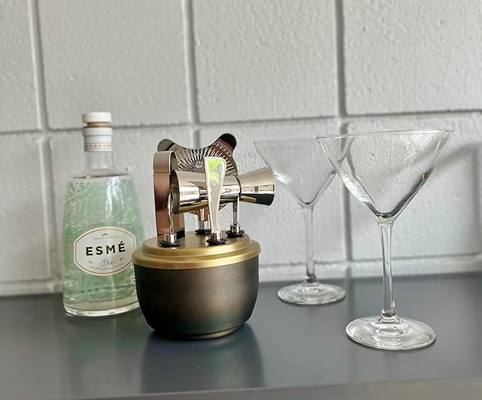 Antique Gold Stainless Steel Cocktail Shaker and Bar Equipment | Antique Gold Bar Tools