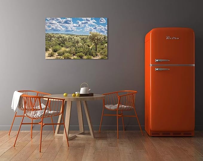 Arizona Desert Cactus Wall Art for Living Room Bedroom Bathroom Home Decorations Beautiful Cactus Landscape Picture Poster Canvas Prints Cactus Framed Artwork Ready to Hang(12''H x 16''W)