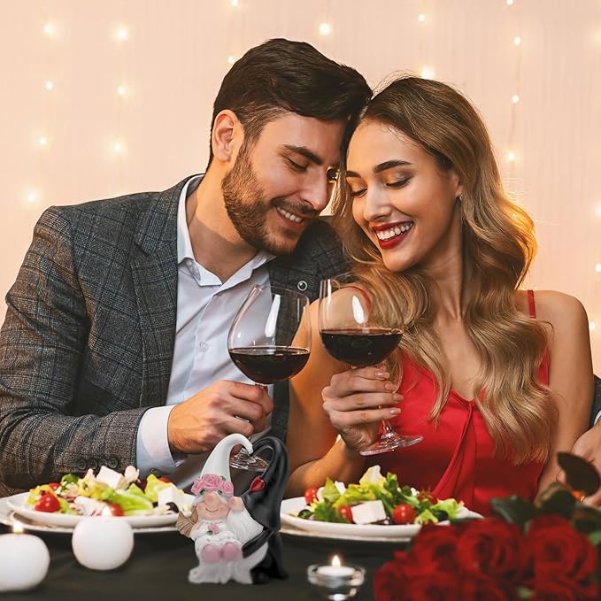 Anniversary Wedding Gifts for Couple - Romantic Wedding Gnomes Decorations, Gifts for Wife Mothers Day Husband Birthday (White)