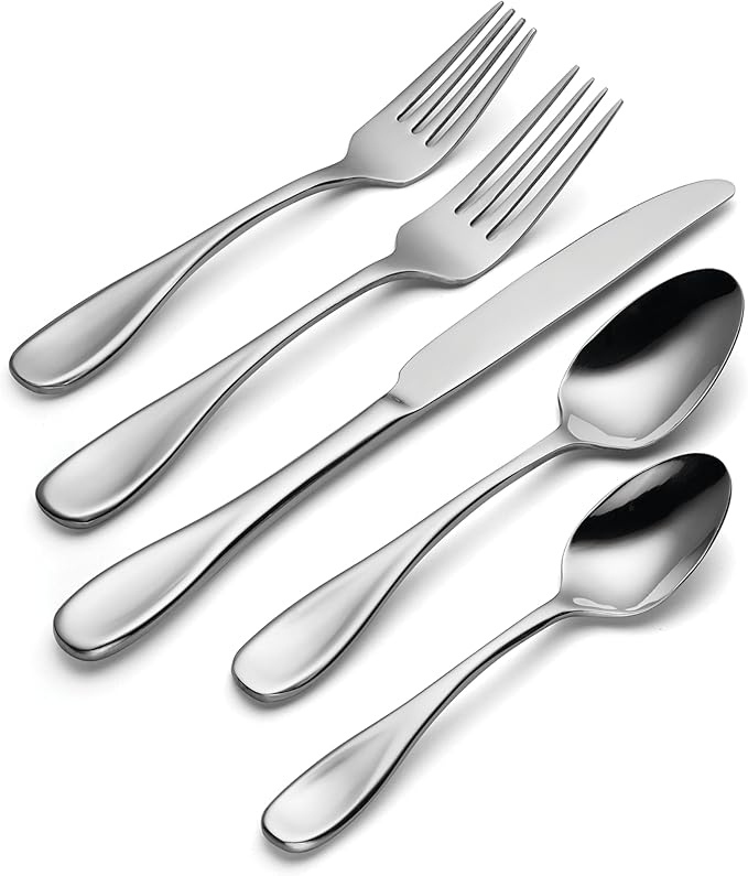 Oneida H003020A Voss 20 Piece Everyday Flatware Set, Service For 4