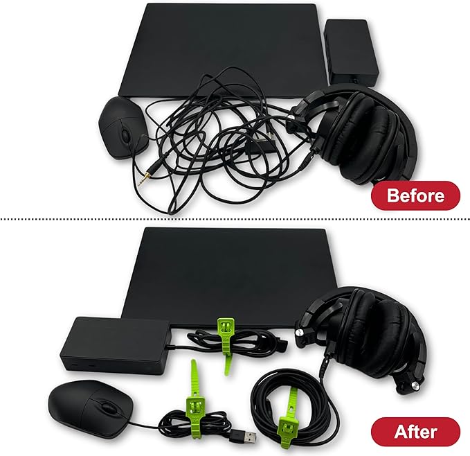 ONE TIE 8-Inch Reusable Zip Ties - Cable Management & Cord Organizer Zip Ties for Home, Office, and Industrial Use, Great for Gardening, Weather Resistant, Indoor/Outdoor Use, USA, 10pcs, Green