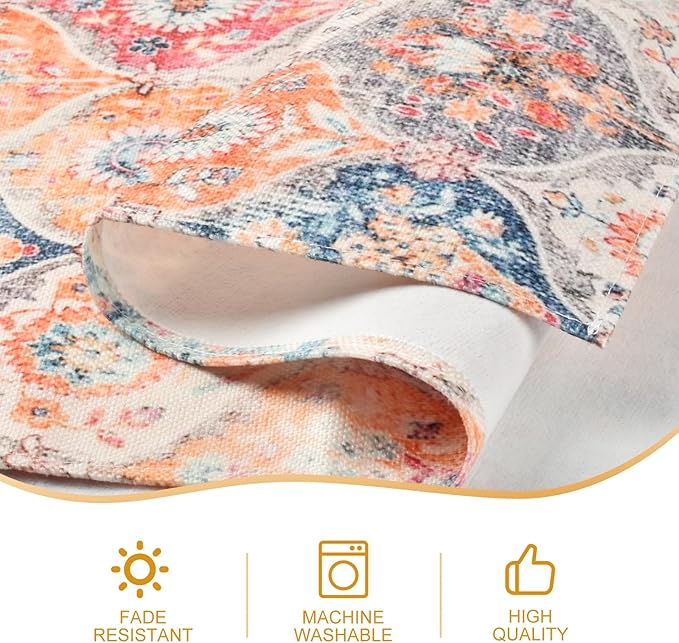 Snycler Table Runner Boho Table Runners Vintage Elegant Farmhouse Table Center Linen Decor for Home Dining Party Entrance (13x72 Inch) Boho-Yellow