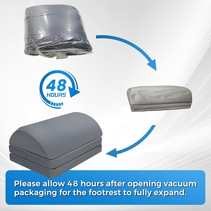 Foot Rest for Under Desk Foot Stool with 3 Adjustable Heights & Washable Cover Ergonomic Memory Foam Office Footrest Suitable for Office, Home and Car, Black