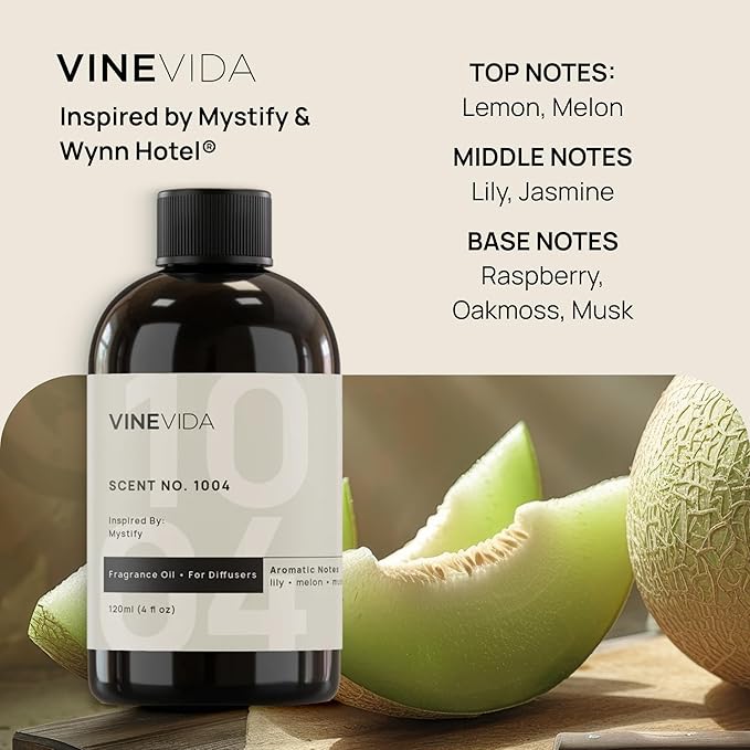 VINEVIDA (32oz) Hotel Fragrance Collection Diffuser Oil - Hotel Scents Diffusers for Home - Cold Air Diffuser Oil - Hotel Scent Essential Oil - Scent No.1004 Inspired by Wynn Hotel