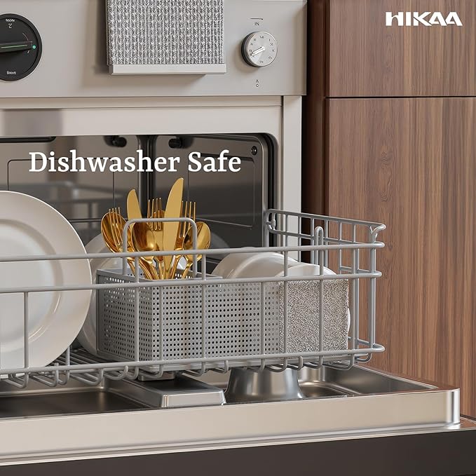 HIKAA Forged Silverware Set Stainless Steel Flatware Set,Service for 4,Matte Satin Polished Cutlery Set,Dishwasher Safe (Gold, 20PCS)