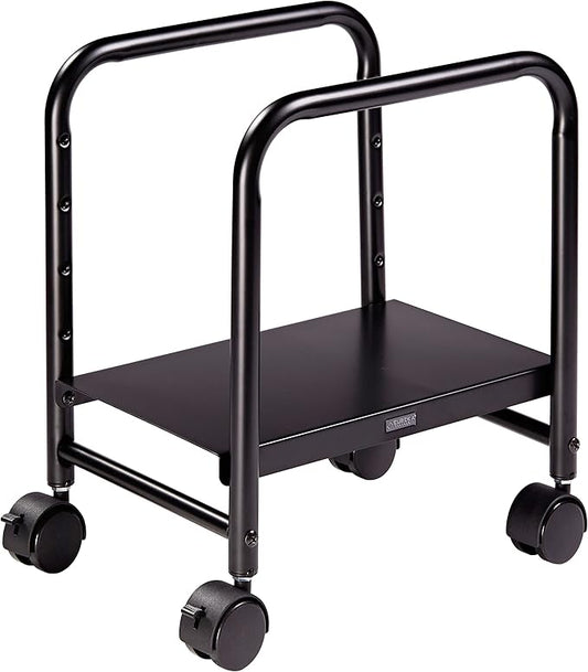 EUREKA ERGONOMIC Computer Tower Stand, Height Adjustable PC Stand for Under Desk, Mobile Rolling CPU Holer with 360° Locking Caster Wheels, Desktop Tower Cart on Floor, Desk Accessories, Steel, Black