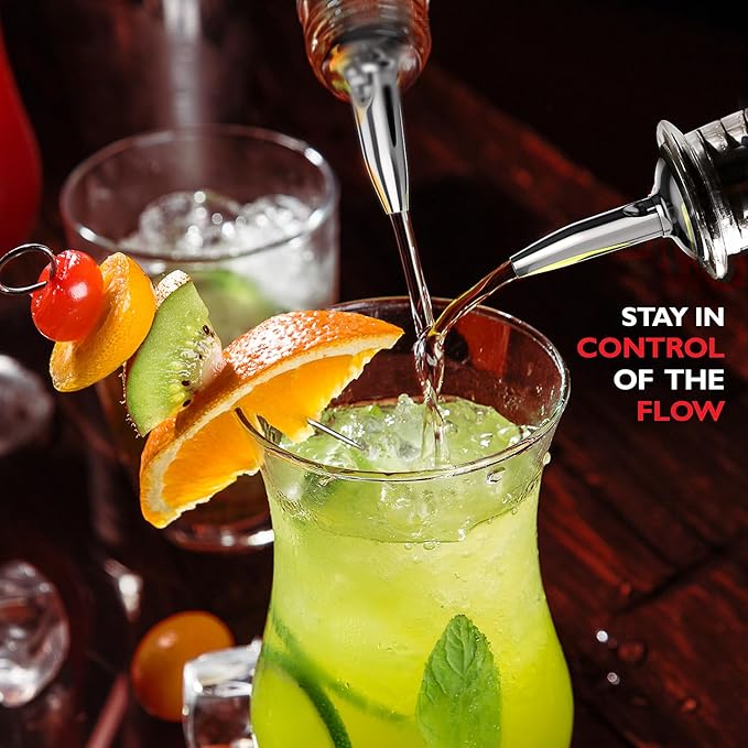 Bar Set Cocktail Shaker Set Bartender Kit, 17 Piece Silver Cocktail Set, Mixology Bartender Kit with Wood Stand, Steel Cocktail Kit, Bar Accessories: 30oz Martini Shaker, Muddler, Cocktail Book & More