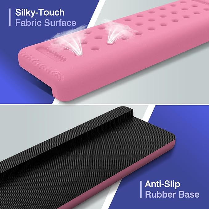 L-Shaped Desk Edge Cushion, 2 PCS Elbow Rest for Desk with Ergonomic Support, Memory Foam Elbow Pad & Arm Rest for Palm, Wrist & Forearm, Non-Slip & Separate Design, Office & Home, Pink