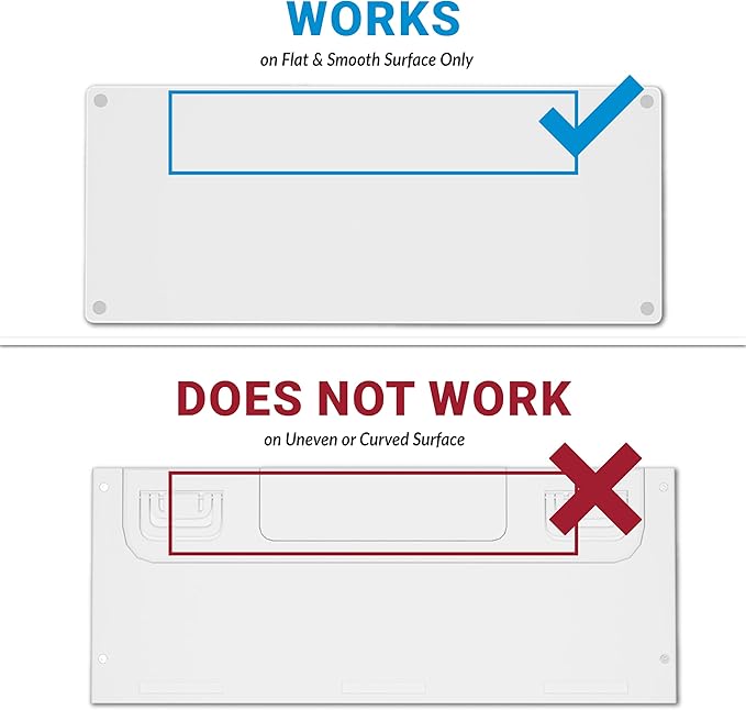 ESC Keyboard Stand (2 Sizes), Fixed Tilt Ergonomic Riser for Compact & Full Keyboards, Non-Slip Base, Compatible with Flat-Back Keyboard Only