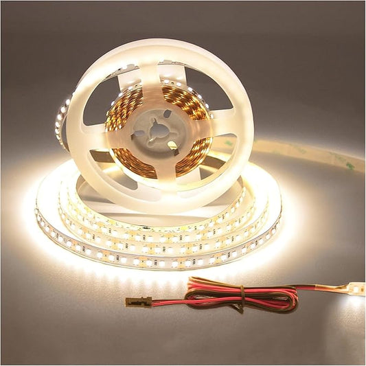 VST LED Strip Lights Natural White 12V Cuttable Connectable Dimmable 120LEDs CRI 90+ LED Tape Light for Indoor Under Cabinet, No Driver (4000K-16.4FT White)