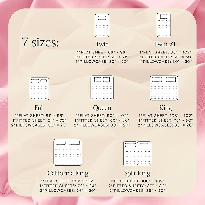 LuxClub 4 PC Sheet Set Bed Sheets Deep Pockets 16" Eco Friendly Wrinkle Free Cooling Machine Washable Hotel Bedding Silky Soft - Baby Pink California King