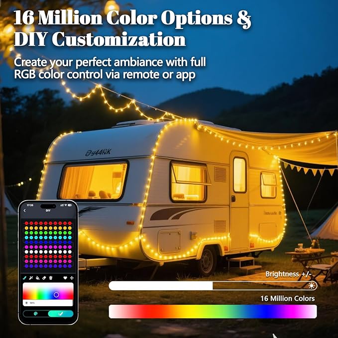 Vigdur 33FT RGB Globe String Lights, 100 Balls DIY Color Changing Fairy Lights USB Powered with Remote & APP Control, Music Sync, Christmas Twinkle Light for Bedroom Party Xmas Tree