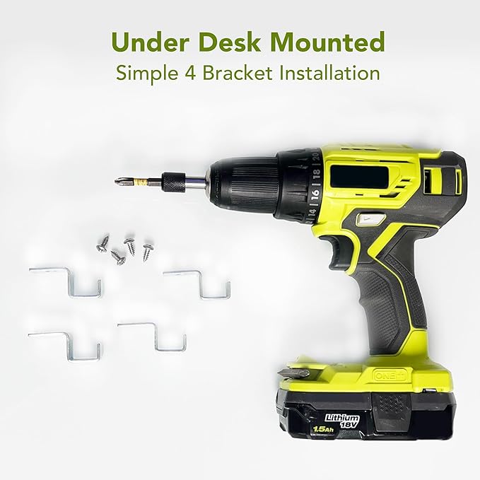 Perfect Posture Mesh Cable Organizer – Under Desk Cable Management with Adjustable Straps, Flexible Mesh, Easy-Access Design, & Standing Desk Compatible – 37.5” (White)