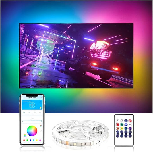 DAYBETTER Led Lights for TV 75 Inches,TV Led Backlight,16.4ft Led TV Lights for 55-75inch TV Lights Behind,USB Led Strip Lights with Remote,TV Led Lights for Bedroom,Mood Lighting,Gaming Room Decor
