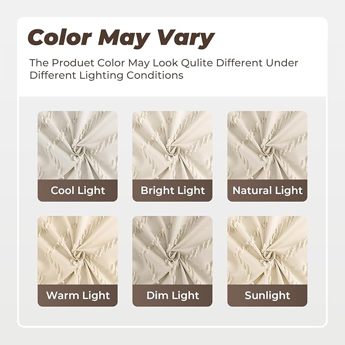 84 Inches Extra Long Beige Shower Curtain Boho Neutral Tufted Chevron Textured Striped Minimalist Shower Curtains for Bathroom