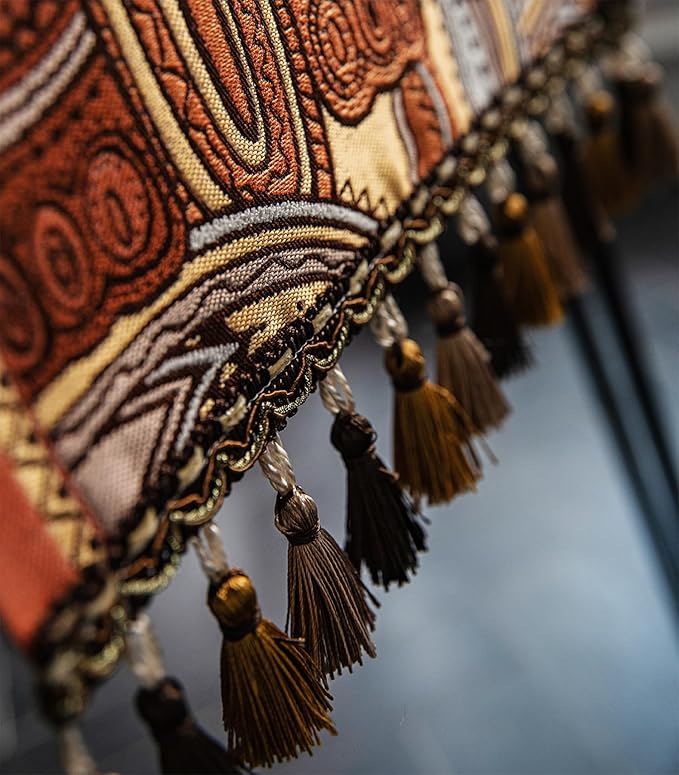 13×72 Inch Table Runner, Retro-Luxury Tassels Series for Kitchen Dining Table Holiday Decoration (Spiral Arts)