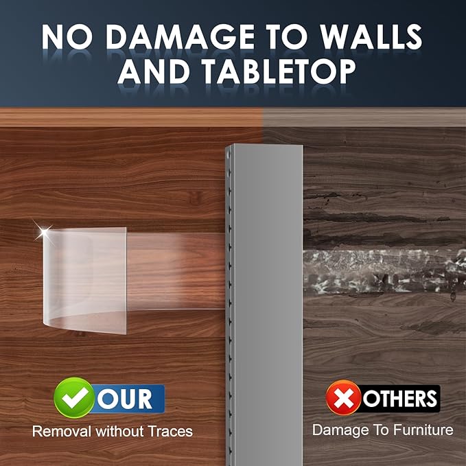 Alritz Cable Raceway Kit, 138(9x15.4) inch Open Slot Wiring Raceway Duct with Cover Cable Management System to Hide Under Desk/TV/Computer/Power Cords - 15.4 X 1.6 X 0.8 Inch(LWH) (Pack 9)