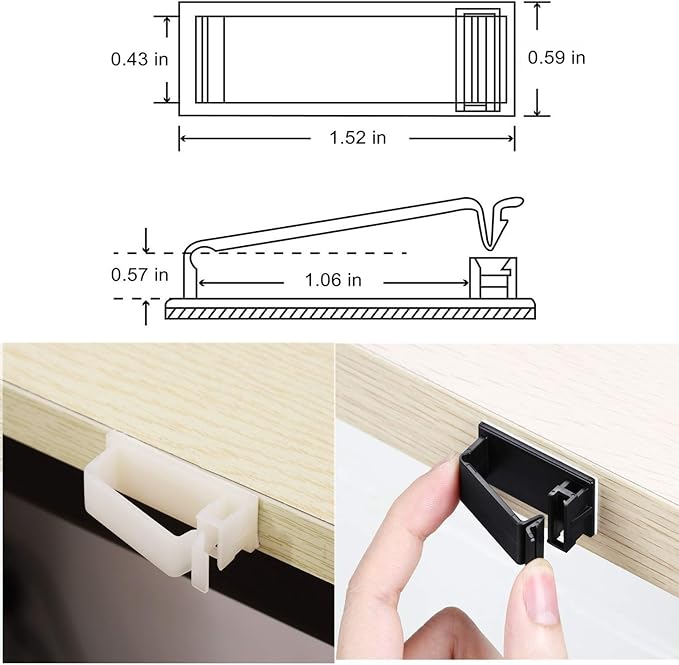 50Pack Self Adhesive Cable Management Clips, Cable Organizers Wire Clips Cord Holder for TV PC Laptop Ethernet Cable Desktop Home Office Indoor/Outdoor