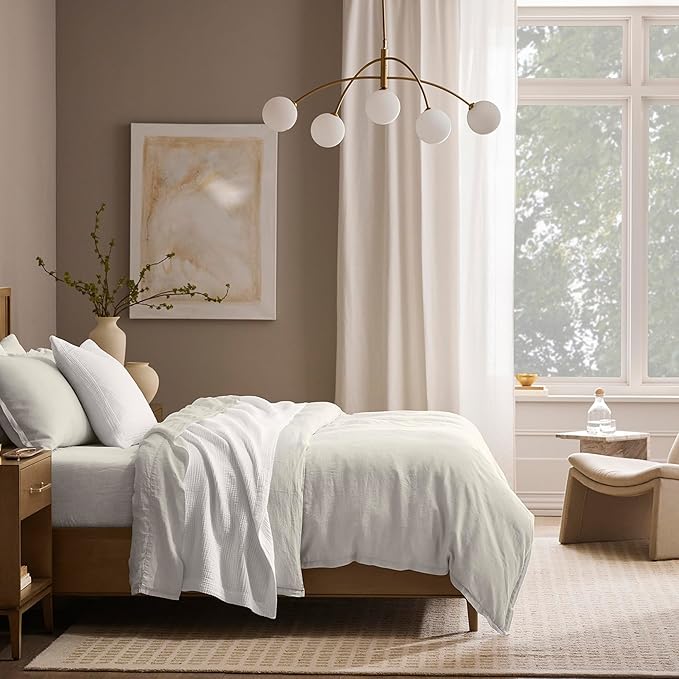 BOLL & BRANCH Dream Bed Blanket - Twin/Twin XL, White - Luxury 100% Organic Cotton - Soft, Lightweight and Breathable - Cloud-Like Touch