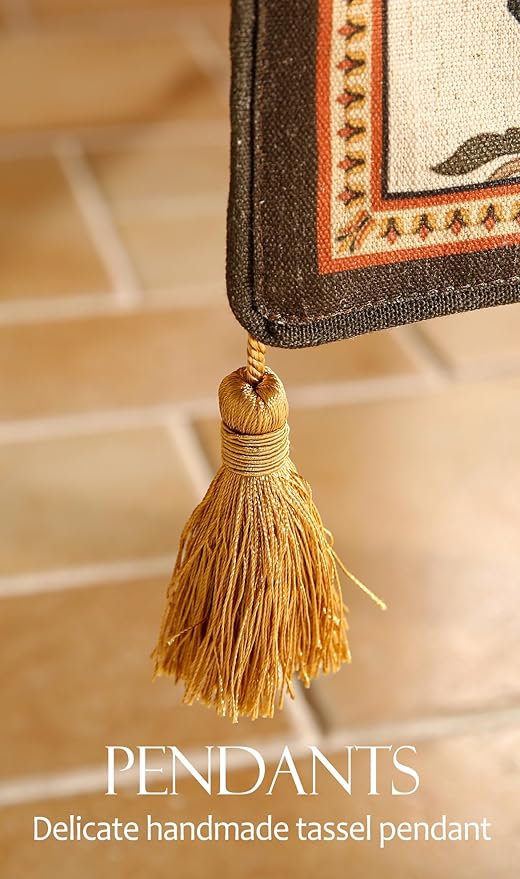 Decorative Linen Small Table Runner 63 Inches Long,Floral Rustic Runner for Table Decor Tabletop Cheesecloth Table Runners for Kitchen,Dining,Party,Home,Christmas,12"*63"