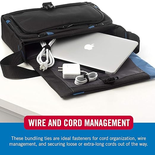 VELCRO Brand 150pk Cable Ties Value Pack | Replace Zip Ties with Reusable Straps, Reduce Waste | For Wire Management and Cord Organizer | 8 x 1/2" Thin Pre-Cut Design, Black and Gray