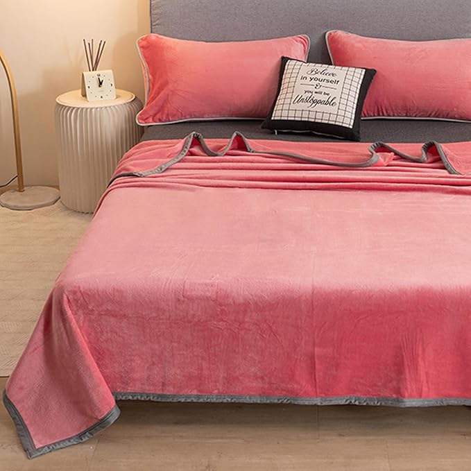 Fleece Bed Blankets Queen Size - Soft Lightweight Plush Fuzzy Cozy Luxury Blanket Microfiber Throw for Couch Bed,All-Season Breathable,80x90 Inches