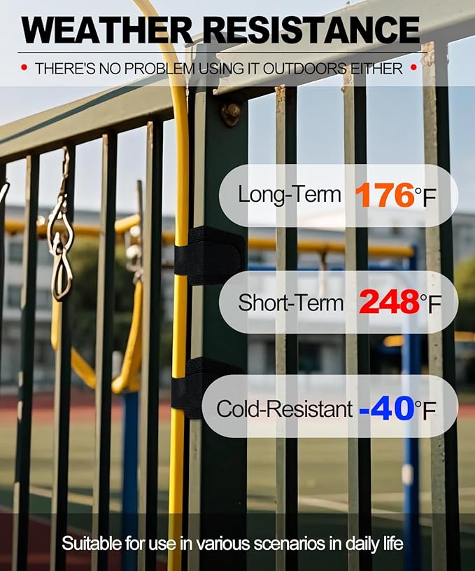 50 Pcs Self Adhesive Cable Tie Reusable Made of 3M, Multi-Purpose Heavy Duty Hook Loop Cable Management Wire Ties for Home,Office,Kitchen,School (5.9" & 3.54", Black & White)