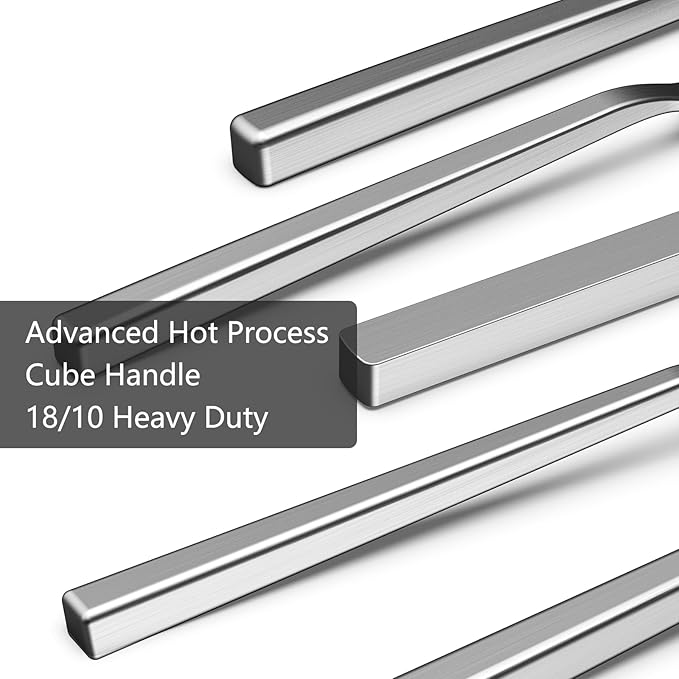 Cubic 20-Piece Silverware Set, Flatware Set Stainless Steel, Modern Cutlery Set, Service for 4, Matte Finish Forged Dishwasher Safe