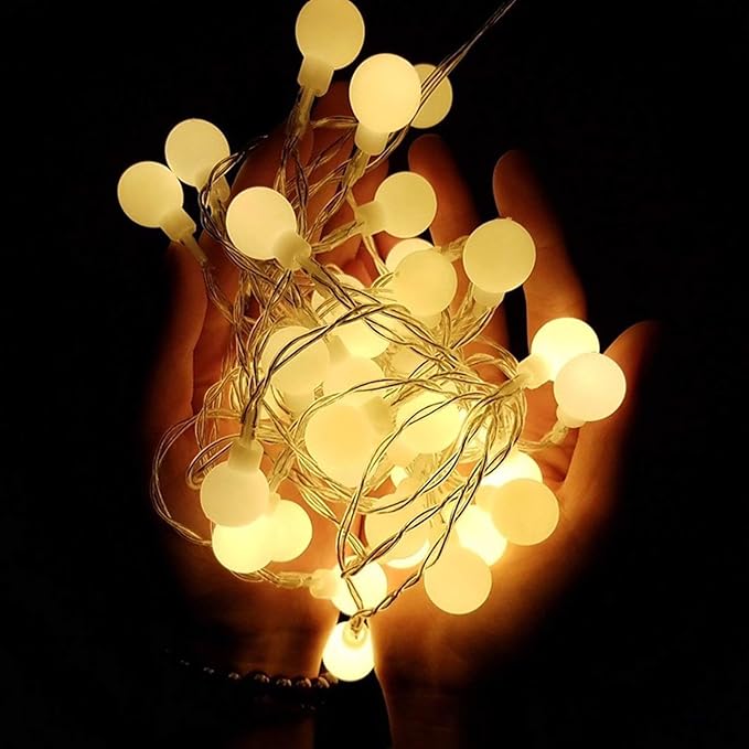WERTIOO 2 Pack Battery Operated String Lights 33ft 100 LEDs Globe Fairy Lights with Remote Control for Outdoor/Indoor, Tent, Camping, Bedroom,Garden,Christmas Tree[8 Modes,Timer ] (Warm White)