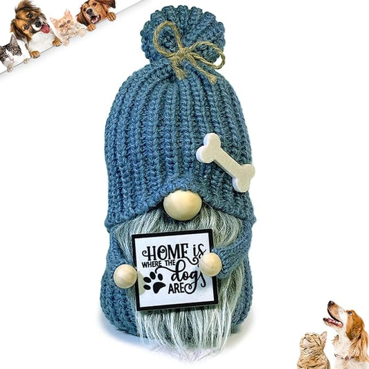 Dog Lover Gnome – Handmade Scandinavian Decor | Cute Puppy-Themed Gnome for Home & Office