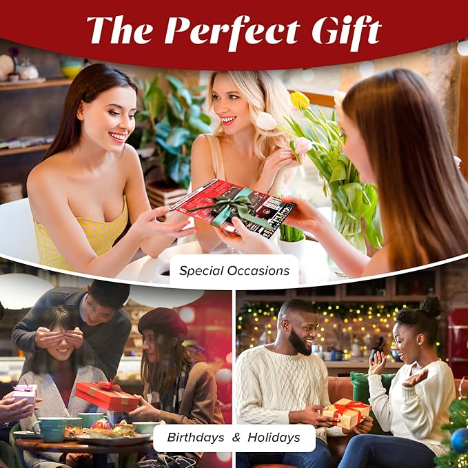 Bar Essentials for Home 120+ Cocktail Recipe Cards. Gifts for Alcohol Lovers. Alcohol Drinks Bar Charts. Red & Black Mixology Cards Bar Wall Decor (Double Sided Charts)