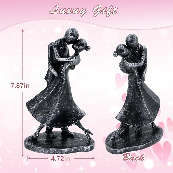 Anniversary Wedding Gifts, Love Ornament for Couple, Romantic Couple Sculptures, Abstract Resin Statues for Home Decor, Valentines Statues Decor for Desk Office, Valentines Gifts for Women Wife