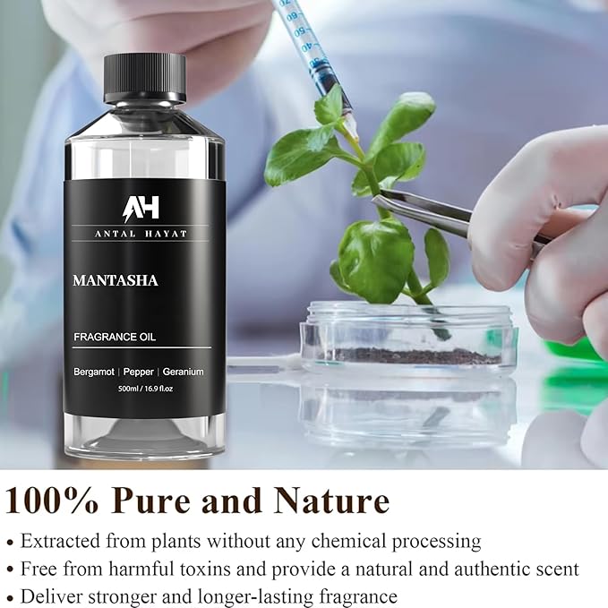 Hotel Scents Diffuser Oil Mantasha 500ml – Inspired by Sauvage Eau de Parfum – Bergamot, Pepper & Geranium – Luxury Scent Refill for Home – Essential Oil for Waterless & Ultrasonic Diffuser