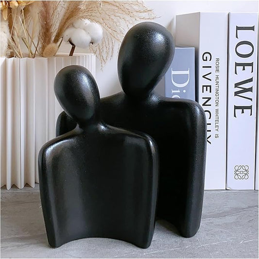 Hugging Couple Statues Ceramic Lover Figurine Embrace Characters