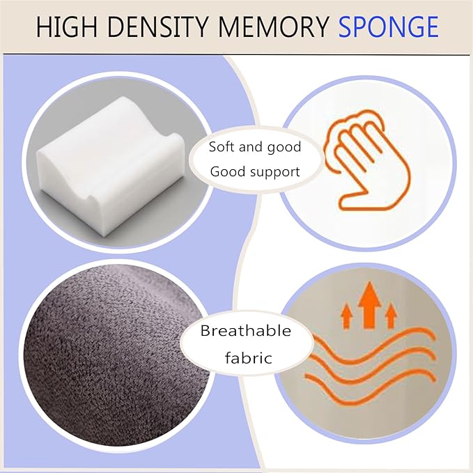 Foot Rest for Under Desk at Work,at Work Soft Ergonomic Footrest,Support Foot Pillow,Heel Chair,Leg Elevation Pillow,(Dark Gray)