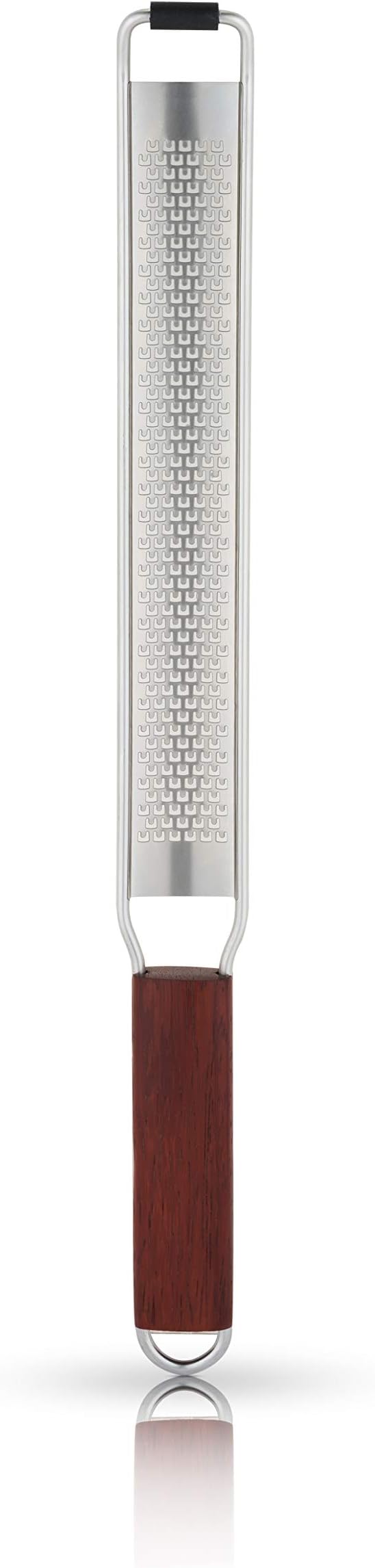 Viski Citrus and Cheese Grater, Stainless Steel Rasp Grater Zester with Acacia Wood Handle for Lemons, Oranges, Nutmeg & Cheese, Elegant Kitchenware for Cocktails, Cooking, & Bartender Gifts, Set of 1