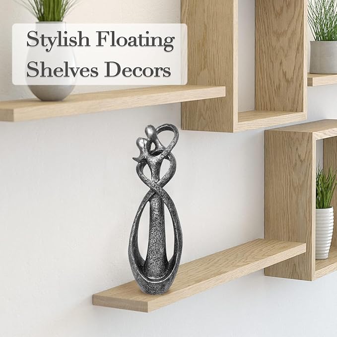 Resin Couple Home Decor Romantic Gift for Weddings Valentine's Day and Anniversaries Decoration Figurine for Girlfriend, Bridal Shower, Engagement (Little Retro)