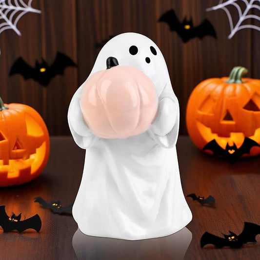 2025 Halloween Figurine Ghost, Ghosts Middles Fingers Figurine，Spooky Cute Halloween Decor，Haunted Porch & Indoor Home Statue，Coffee Table Centerpieces Shelf Mantel Display