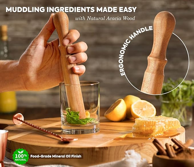 Mixology Bartender Kit with Stand - Bar Set with 25 Cocktail Kit Cards - Bar Kit Drink Mixer Set with Bar Tools - Cocktail Shaker Set Bartending Kit - Ideal Drink Shaker for Housewarming Gift (COPPER)