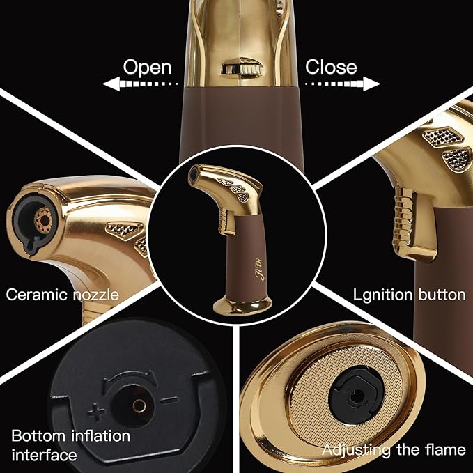 Whiskey Smoker Kit with Torch & Wood Chips, Cocktail Smoker Kit, Old Fashioned Drink Smoker Kit, Bourbon Birthday ，Upgrade Your Home Bar - Ideal Gifts for Men, Dad, Boyfriend(NO Butane)