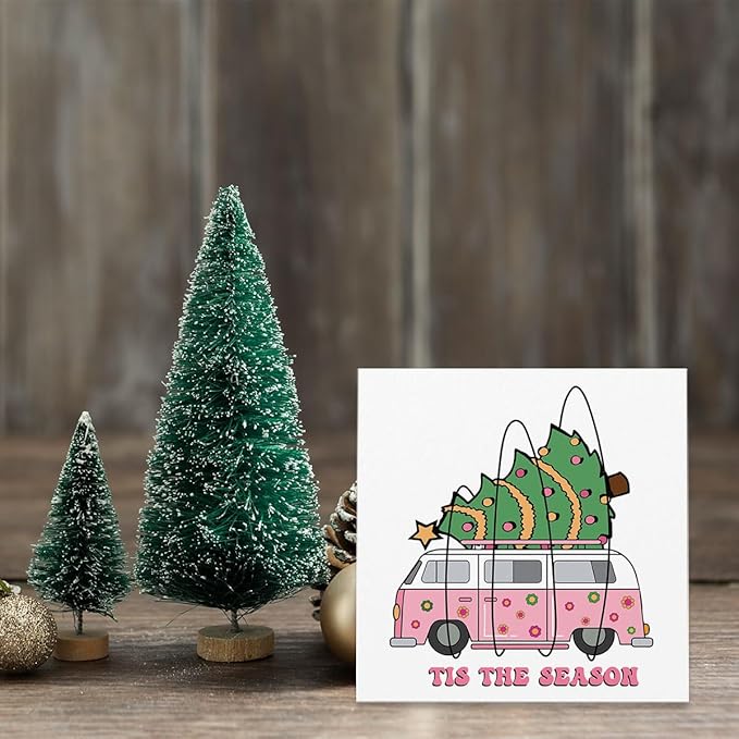 Merry Christmas Vacation Sign - Holiday Decorations and Cute Tree Decor - Xmas Decorations 5 x 5 Inch