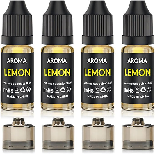 Cocktail Bubble Smoke Gun Accessories, Contains 4 Lemon Flavors, 4 Oil Containers, Suitable for Smoke Bubble Gun (Lemon Flavor)