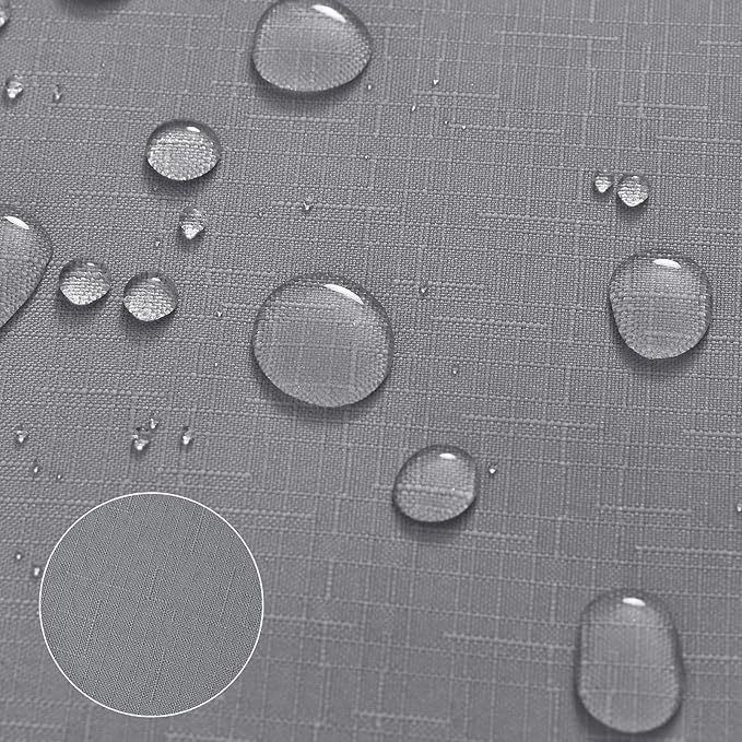 Grey and White Ombre Shower Curtains for Bathroom Luxury Hotel Spa, Machine Washable, Decorative Bathroom Curtain, Gray Linen Textured Shower Curtain