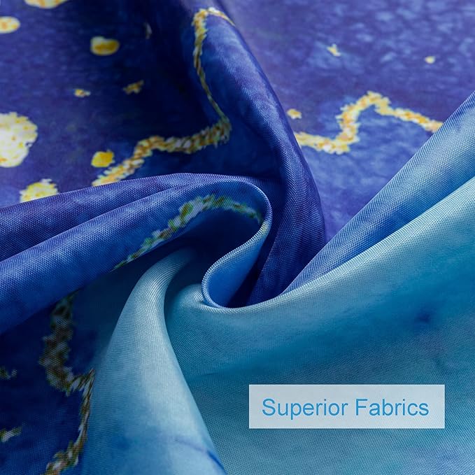 Marble Shower Curtain, Blue Marble Shower Curtain Set with 12 Hooks, Abstract Luxury Blue Marble with Gold Veins Texture Shower Curtains for Bathroom, Waterproof Fabric, 72" W X 72" L