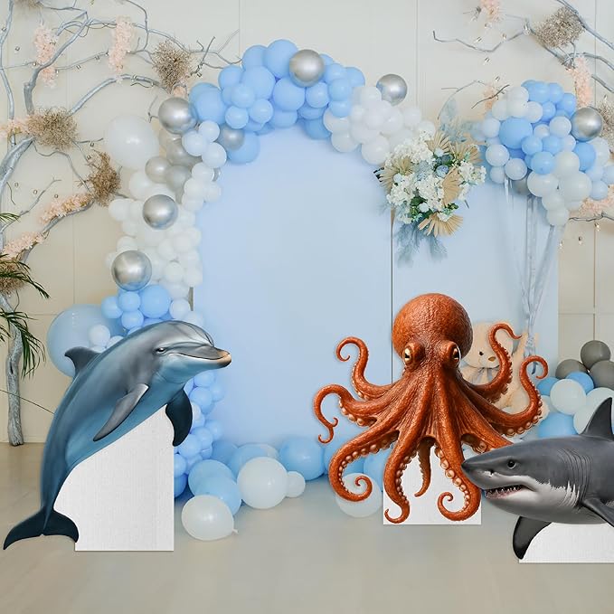 Octopus Life Size Standee - 3FT Freestanding Coroplast Cutouts | Aqua Animal Standup Photo Booths, Birthday & Halloween Decorations