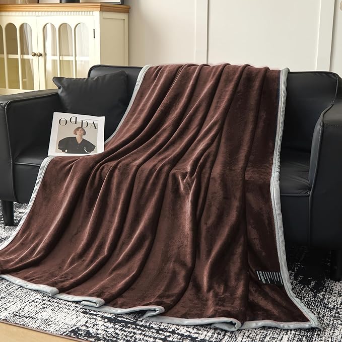 Fleece Bed Blankets Queen Size - Soft Lightweight Plush Fuzzy Cozy Luxury Blanket Microfiber Throw for Couch Bed,All-Season Breathable,80x90 Inches